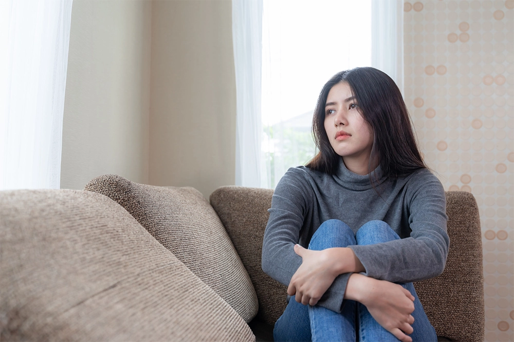 A quiet, reflective setting representing women's mental health and emotional wellness